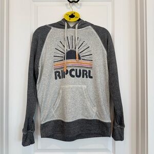 Rip Curl Charcoal and Light Gray Hoodie